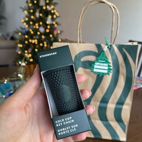 Starbucks Other - New Starbucks Keychain Ornament Dark Green Studded Tumbler